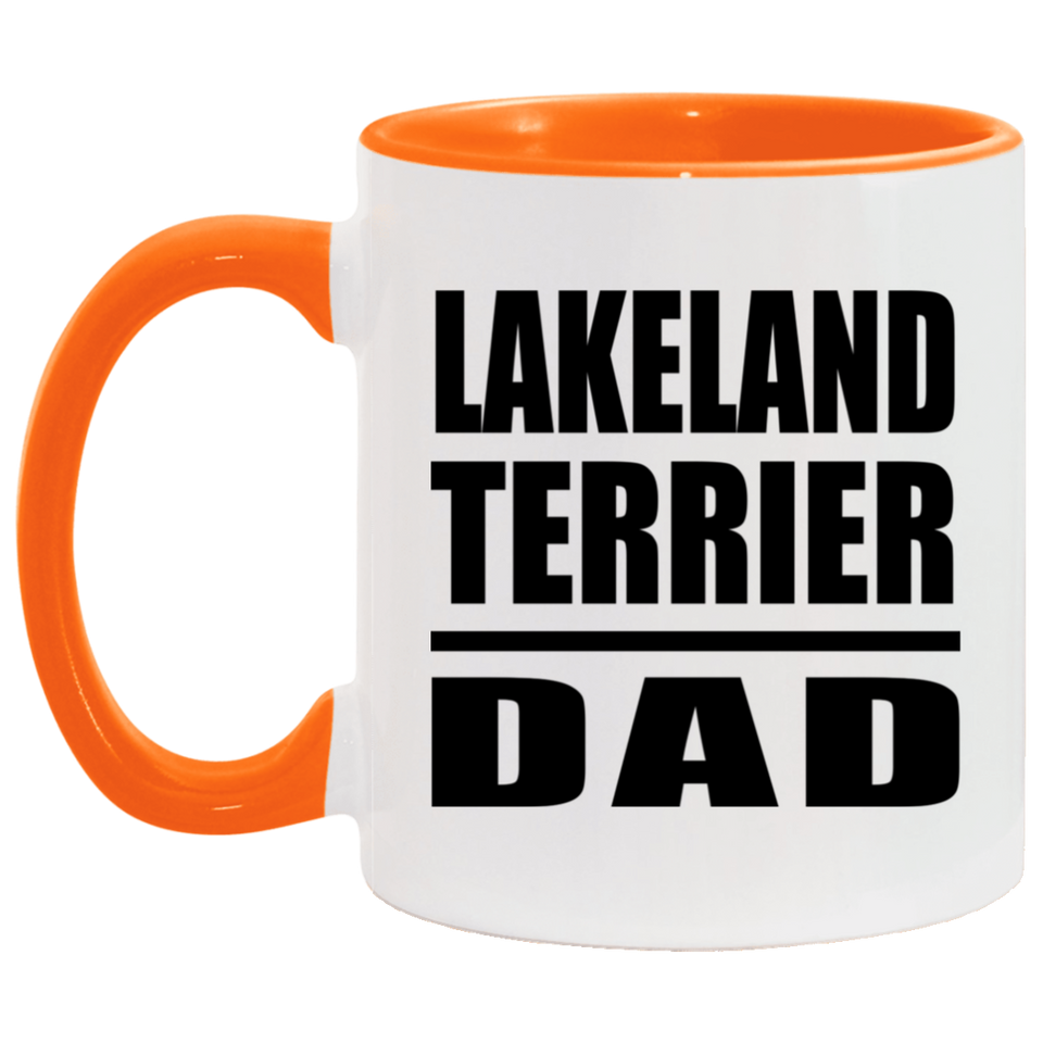 Lakeland Terrier Dad - 11oz Accent Mug Orange