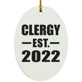 Clergy Established EST. 2022 - Oval Ornament