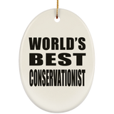 World's Best Conservationist - Oval Ornament