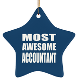 Most Awesome Accountant - Star Ornament