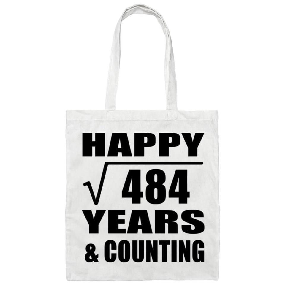 Happy 22nd Anniversary Square Root of 484 Years & Counting - Tote Bag White