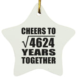 68th Anniversary Cheers To Square Root of 4624 Years Together - Star Ornament