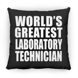 World's Greatest Laboratory Technician - Throw Pillow Black
