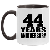 44th Anniversary 44 Years - 11oz Accent Mug Black