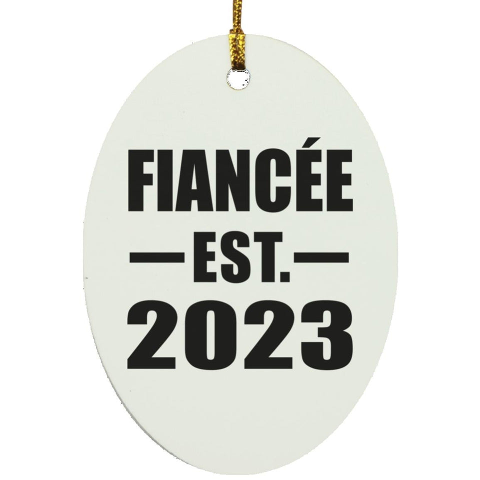Fiancee Established EST. 2023 - Oval Ornament