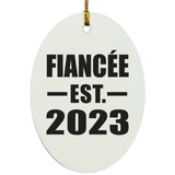 Fiancee Established EST. 2023 - Oval Ornament