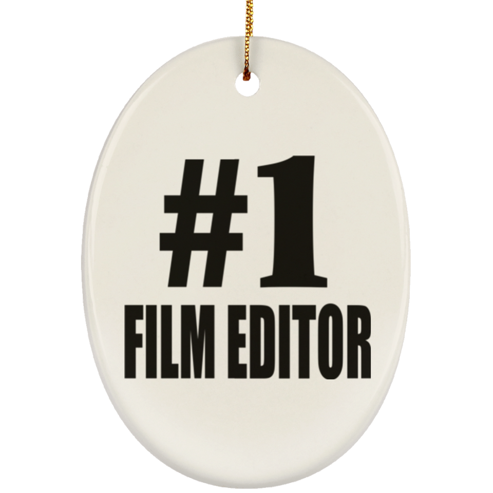 Number One #1 Film Editor - Oval Ornament