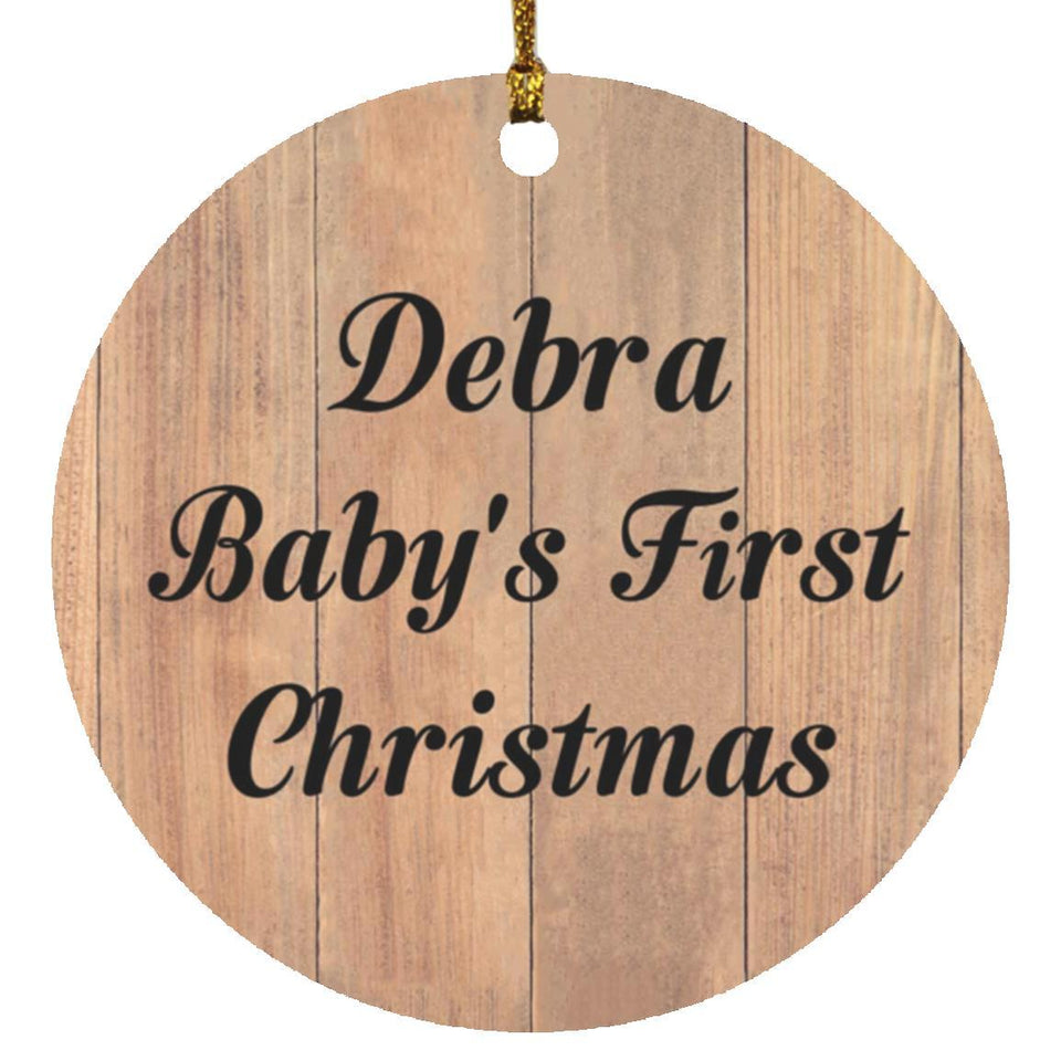 Debra Baby's First Christmas - Circle Ornament C