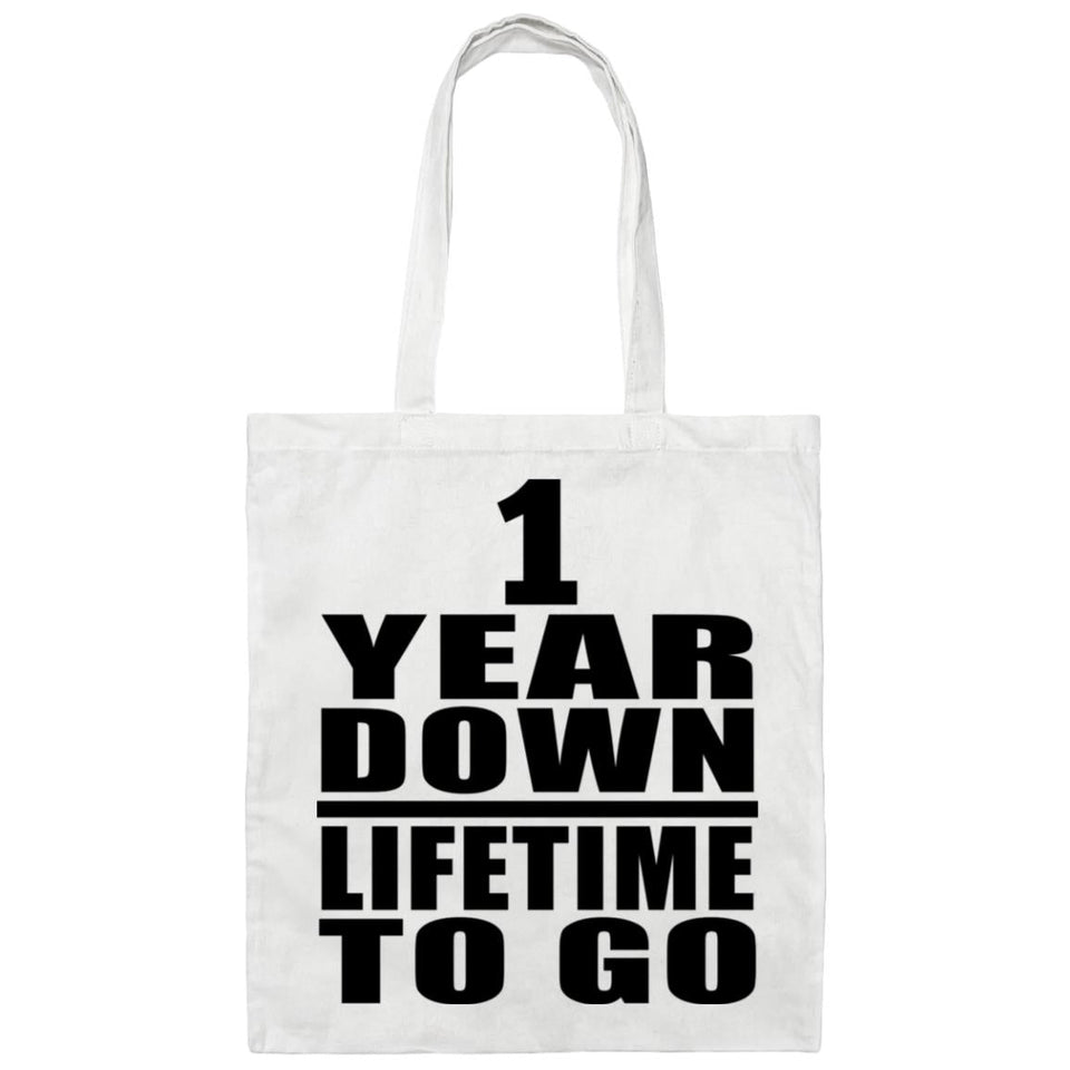 1st Anniversary 1 Year Down Lifetime To Go - Tote Bag White