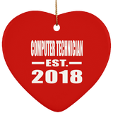 Computer Technician Established EST. 2018 - Heart Ornament