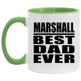 Marshall Best Dad Ever - 11oz Accent Mug Green