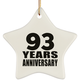 93rd Anniversary 93 Years - Star Ornament