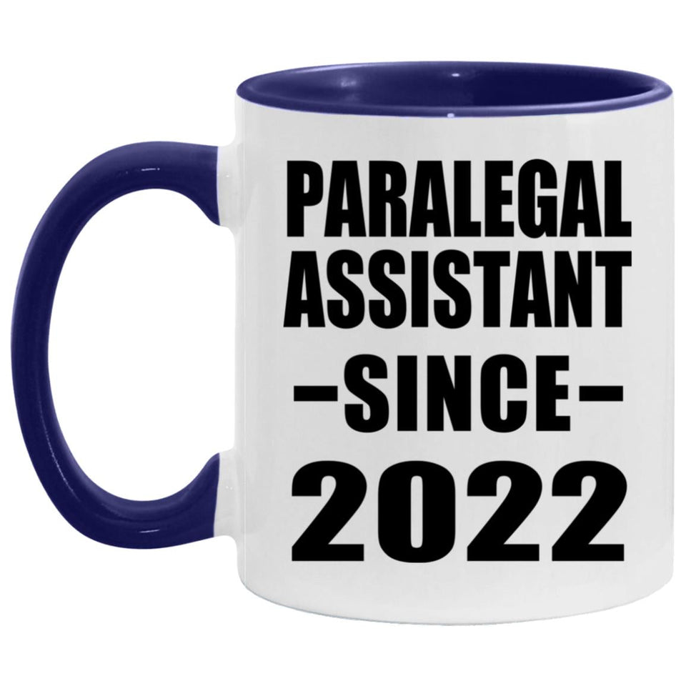 Paralegal Assistant Since 2022 - 11oz Accent Mug Purple