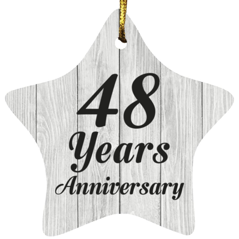 48th Anniversary 48 Years Anniversary - Star Ornament F