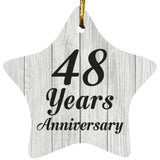 48th Anniversary 48 Years Anniversary - Star Ornament F