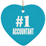 Number One #1 Accountant - Heart Ornament