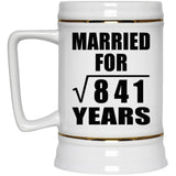 29th Anniversary Married For Square Root of 841 Years - Beer Stein