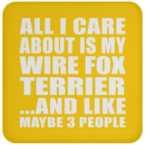 All I Care About Is My Wire Fox Terrier - Drink Coaster