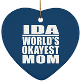 Ida World's Okayest Mom - Heart Ornament