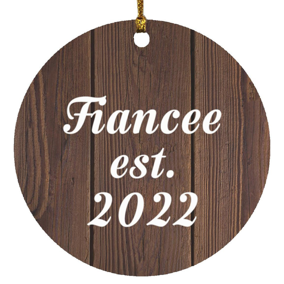 Fiancee Established EST. 2022 - Circle Ornament D