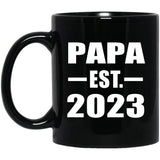 Papa Established EST. 2023 - 11oz Coffee Mug Black
