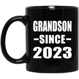 Grandson Since 2023 - 11oz Coffee Mug Black