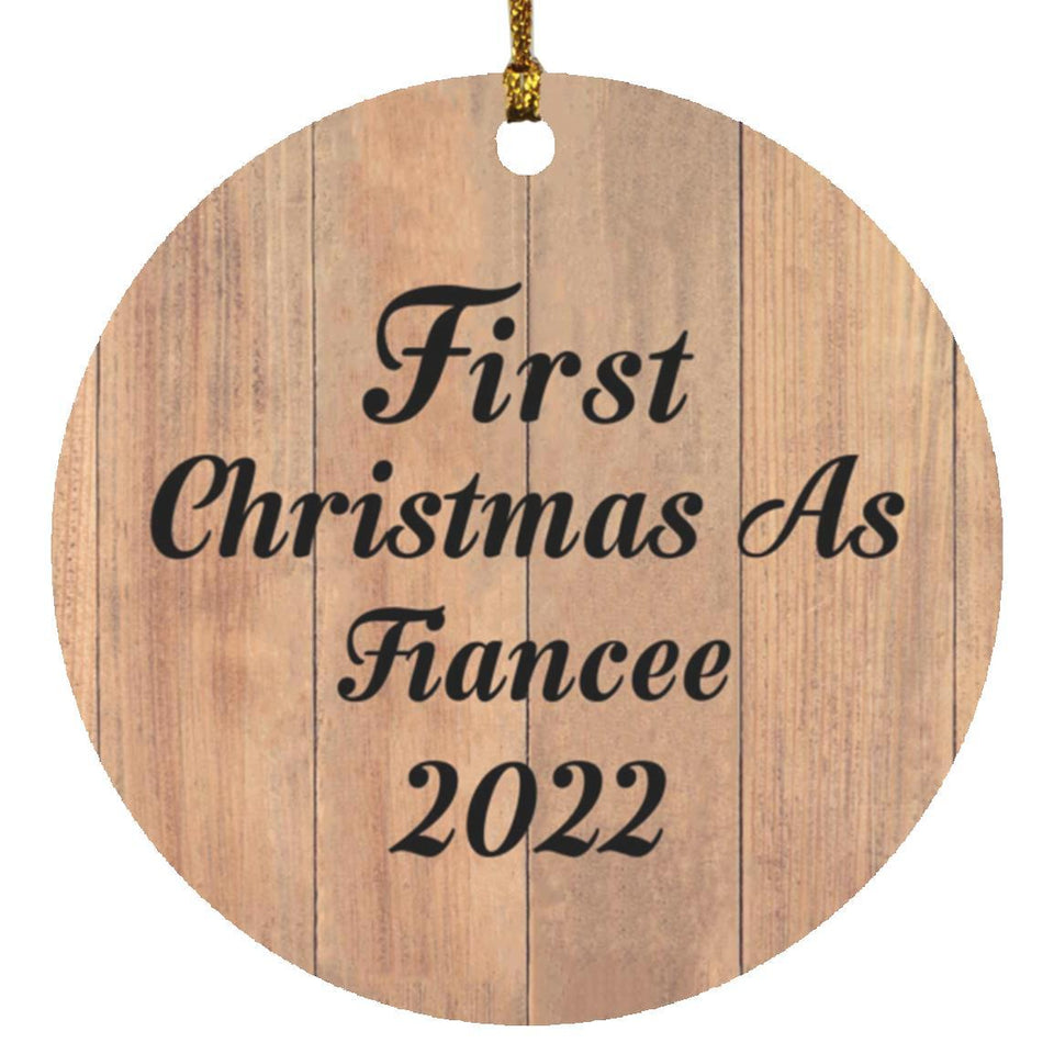 First Christmas As Fiancee 2022 - Circle Ornament C