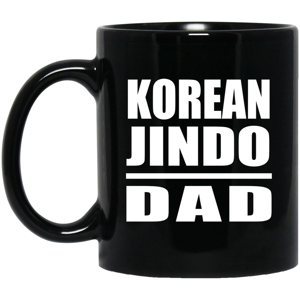 Korean Jindo Dad - 11oz Coffee Mug Black