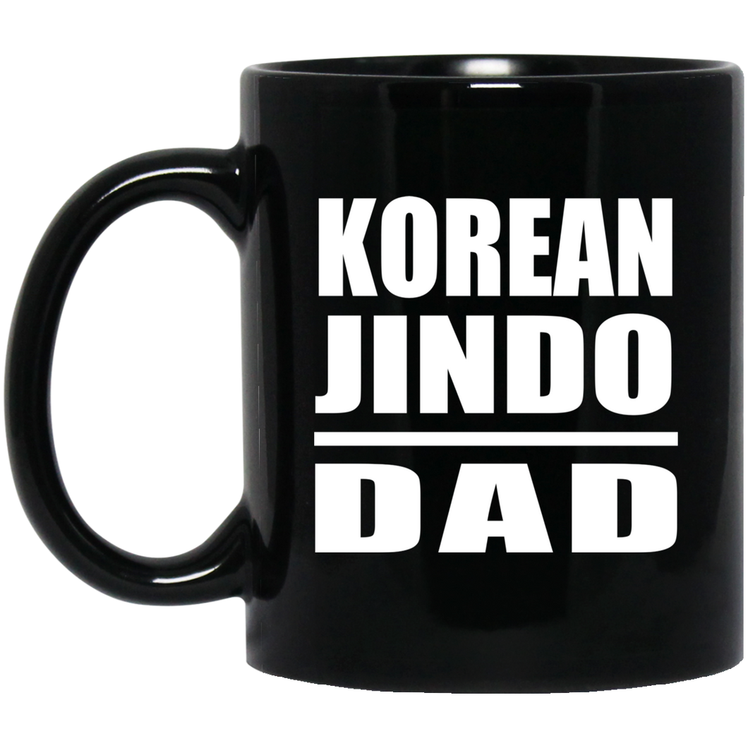 Korean Jindo Dad - 11oz Coffee Mug Black