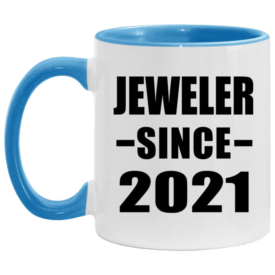 Jeweler Since 2021 - 11oz Accent Mug Blue