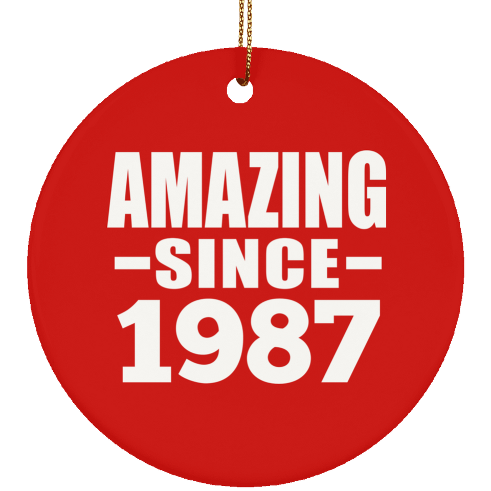 37th Birthday Amazing Since 1987 - Circle Ornament