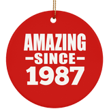 37th Birthday Amazing Since 1987 - Circle Ornament