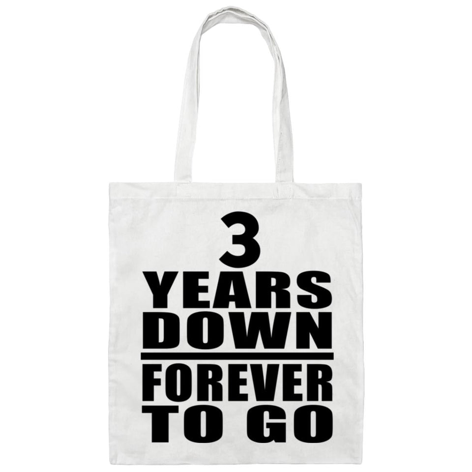 3rd Anniversary 3 Years Down Forever to Go - Tote Bag White