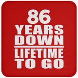 86th Anniversary 86 Years Down Lifetime To Go - Drink Coaster