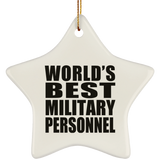 World's Best Military Personnel - Star Ornament