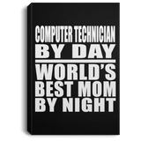 Computer Technician By Day World's Best Mom By Night - Canvas Portrait