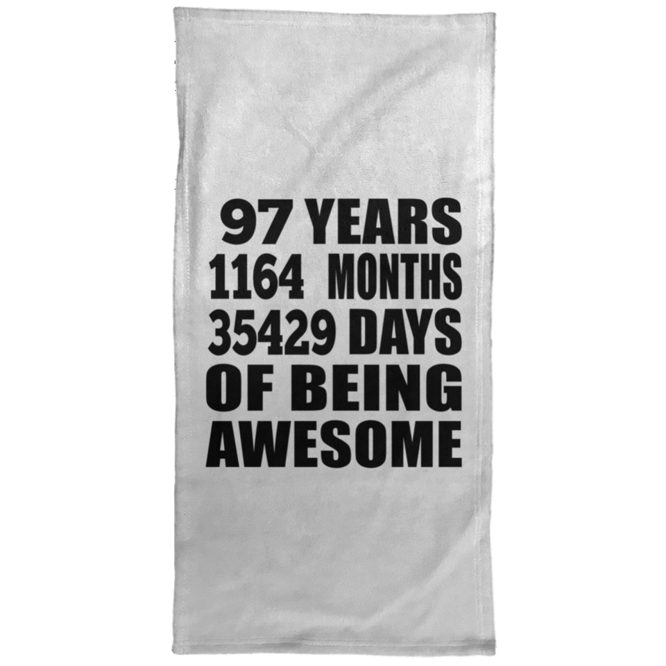 97th Birthday 97 Years 1164 Months 35429 Days Of Awesome - Hand Towel