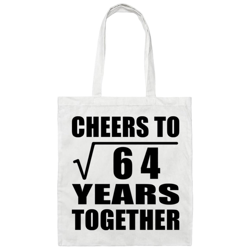 8th Anniversary Cheers To Square Root of 64 Years Together - Tote Bag White