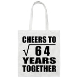 8th Anniversary Cheers To Square Root of 64 Years Together - Tote Bag White