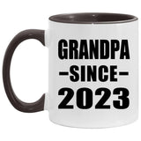 Grandpa Since 2023 - 11oz Accent Mug Black