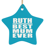 Ruth Best Mum Ever - Star Ornament