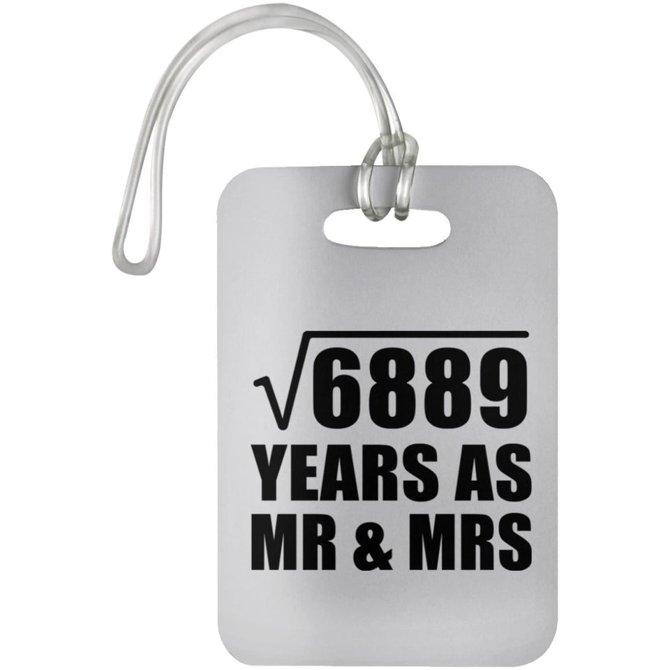 83rd Anniversary Square Root of 6889 Years As Mr & Mrs - Luggage Bag Tag