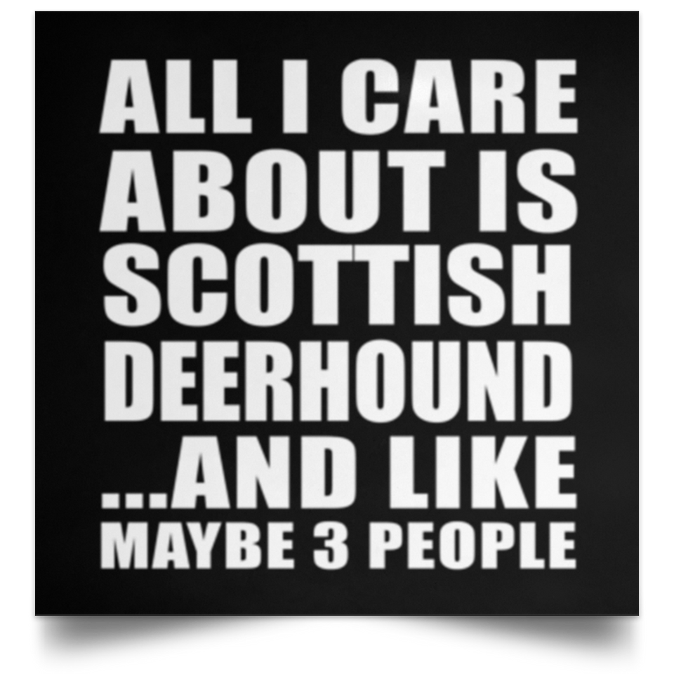 All I Care About Is Scottish Deerhound - Poster Square