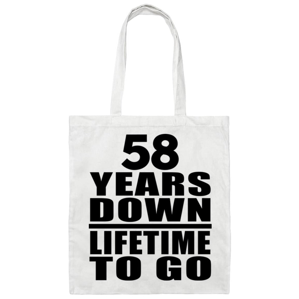 58th Anniversary 58 Years Down Lifetime To Go - Tote Bag White