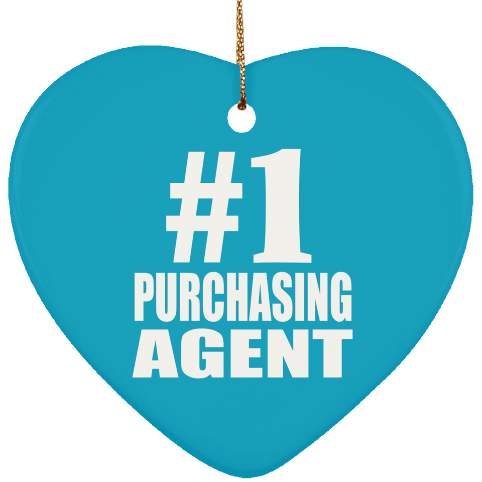 Number One #1 Purchasing Agent - Heart Ornament