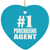 Number One #1 Purchasing Agent - Heart Ornament