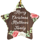 Merry Christmas Matthews Family - Star Ornament A