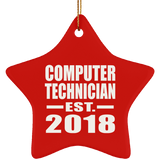 Computer Technician Established EST. 2018 - Star Ornament