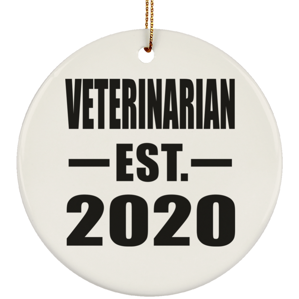 Veterinarian Established EST. 2020 - Circle Ornament