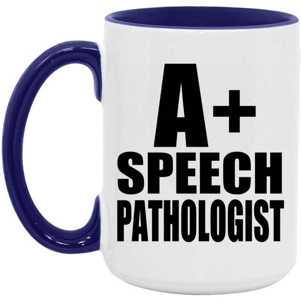 A+ Speech Pathologist - 15oz Accent Mug Purple
